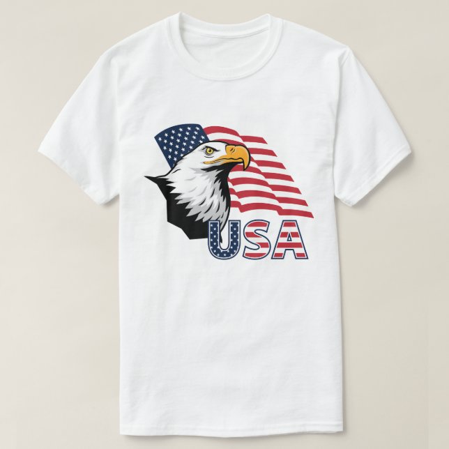 Branded Patriotic Bald Eagle T-Shirt – American (Design framsida)