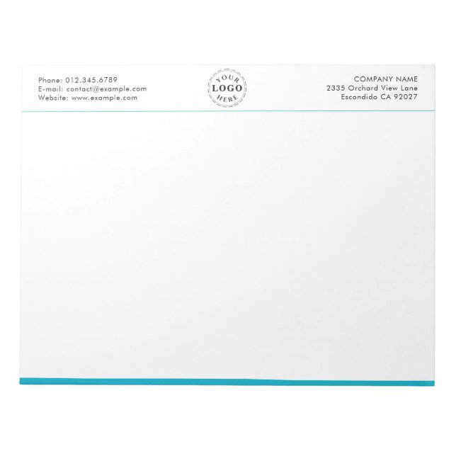 Branded Professionell 11 x 8,5 tum Anteckningsbloc Anteckningsblock (Framsida)