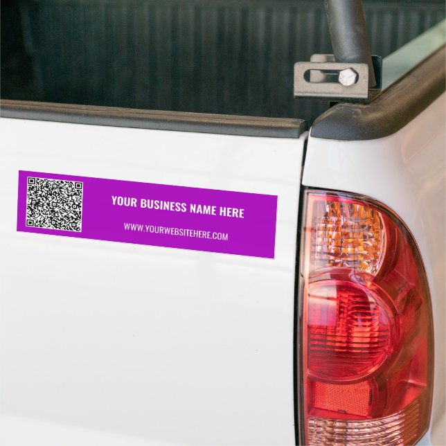 Branded Promotional QR Code Bumper Sticker Example Bildekal (På lastbil)