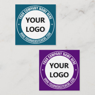 Branded Round Stamp Custom Business Cards Template Fyrkantigt Visitkort