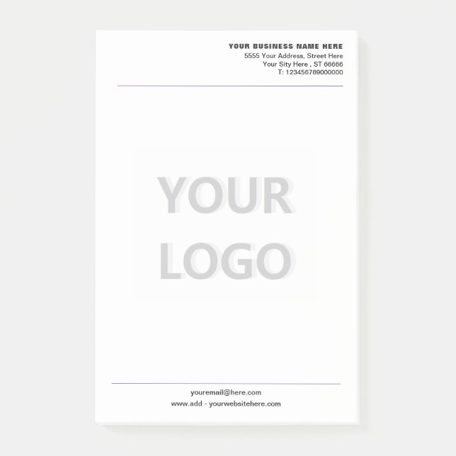 Branded Stationery Business Post-it® Notes Example Post-it Block (Framsida)