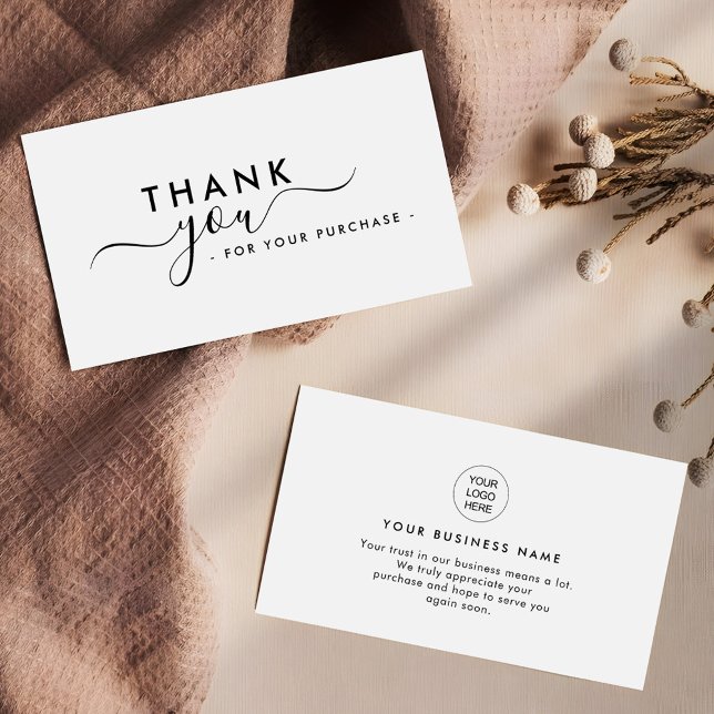 Branded Stylish Modern Thank You Business Inserts Visitkort (Skapare uppladdad)