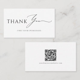 Branded Thank You QR Code website Visitkort