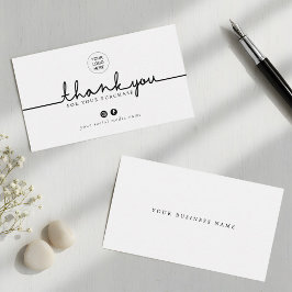 Branded Thank You Social Media Promotional Visitkort