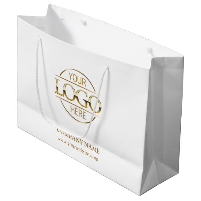 Branded White Guld Business Logotyp Promotional (Framsidan Vinklad)