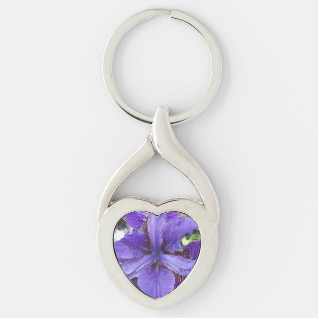 Brandeis Twisted Heart Silverfärgad Nyckelring (Framsidan)