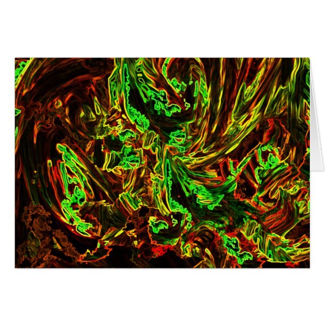 Branden i måne hälsningskort (Framsidan Horizontal)