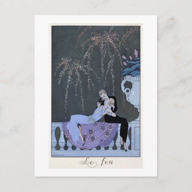 Branden, illustration för "Fetes Galantes" av Pau Vykort (Framsida)