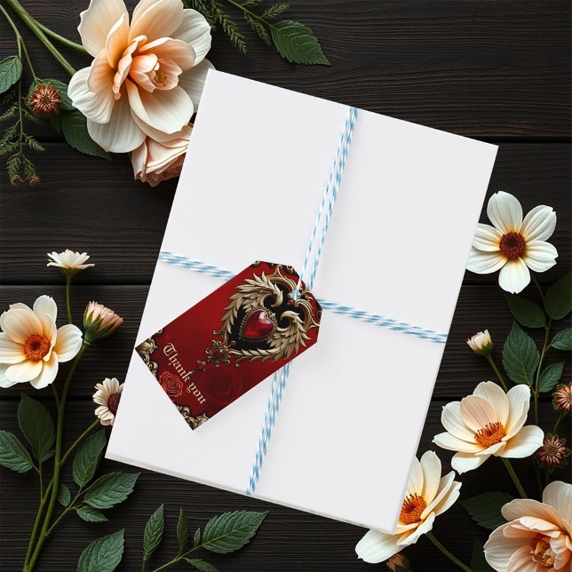 Branden och guld. presentetikett (Skapare uppladdad)