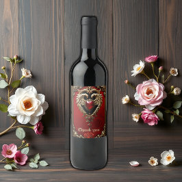 Branden och guld vinflaska etikett