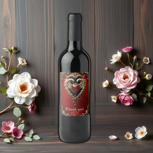 Branden och guld vinflaska etikett (Skapare uppladdad)