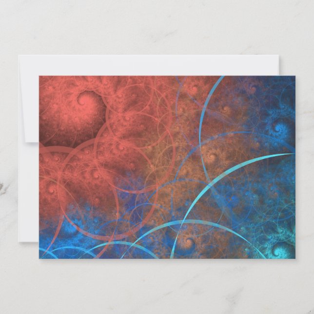 Branden på förbränningsmotordrivet Fractal Art-het Inbjudningar (Framsida)