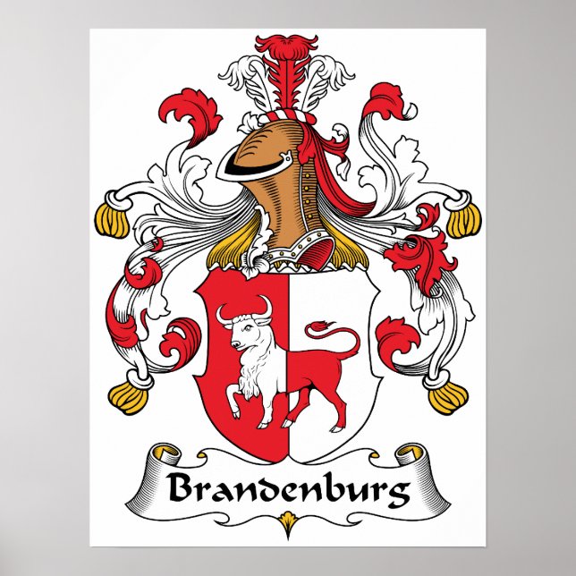 Brandenburg Family Crest Poster (Framsidan)
