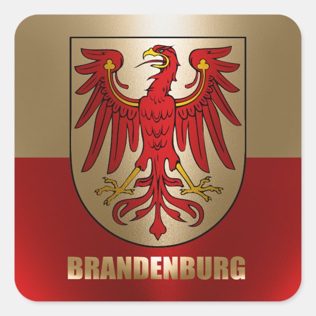 Brandenburg Fyrkantigt Klistermärke (Framsida)