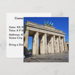 Brandenburg Grind, Berlin, Tyskland Inbjudningar