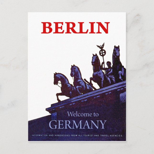 Brandenburg Grind, Berlin, Tyskland, jordutsikt Vykort (Framsida)