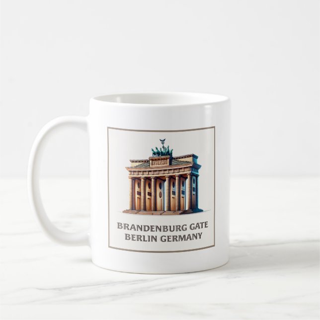 Brandenburg Grind Berlin Tyskland Kaffemugg (Vänster)