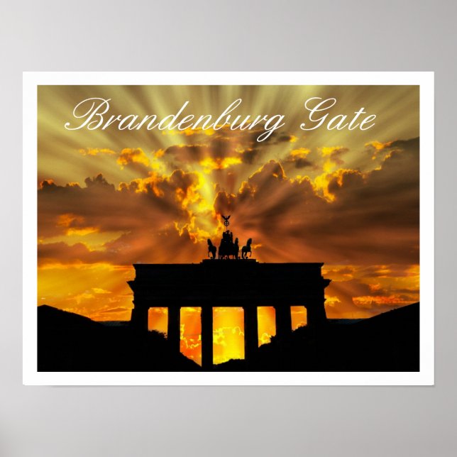 Brandenburg Grind, Brandenburger Tor, Berlin Poster (Framsidan)