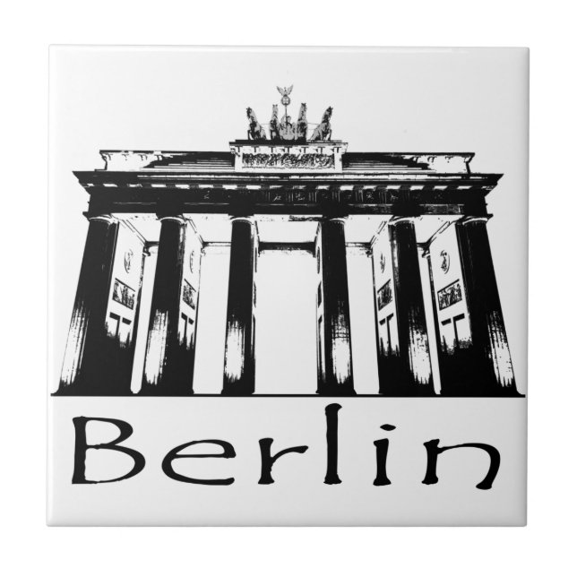 Brandenburg grind i Berlin Kakelplatta (Framsidan)