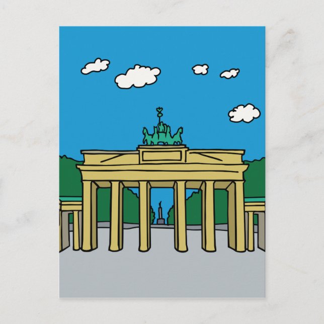 Brandenburg Grind i Berlin Vykort (Framsida)