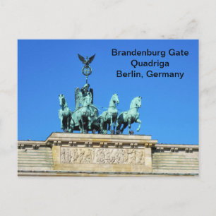 Brandenburg Grind Quadriga i Berlin, Tyskland Vykort