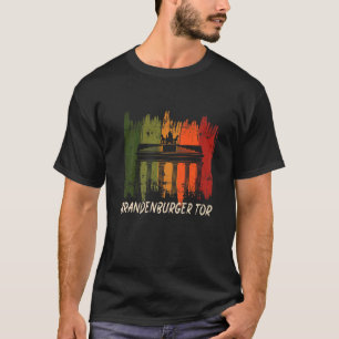 Brandenburg Grind Retro Berlin Tyskland om pariser T Shirt