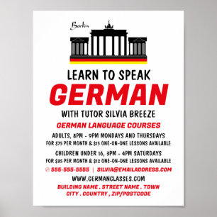 Brandenburg Grind, tyska språkkursen Advert Poster