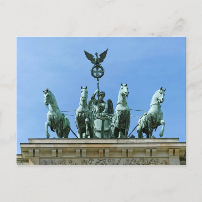 Brandenburg grindQuadriga Berlin Vykort (Framsida)