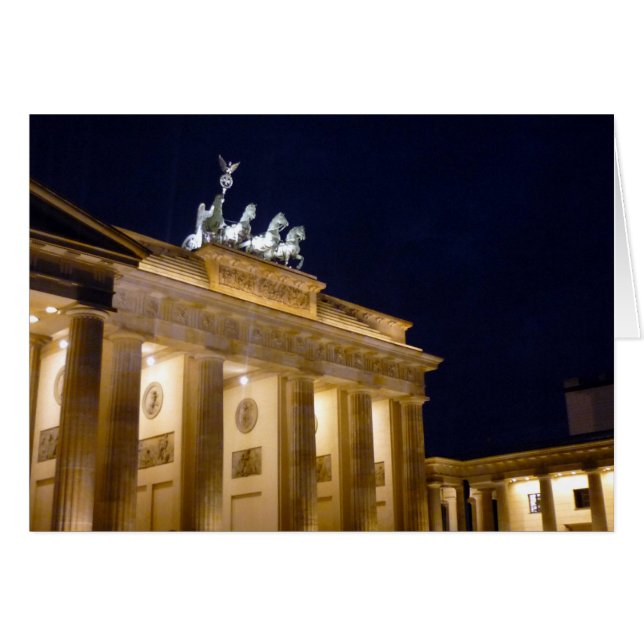 Brandenburg nattglöd hälsningskort (Framsidan Horizontal)