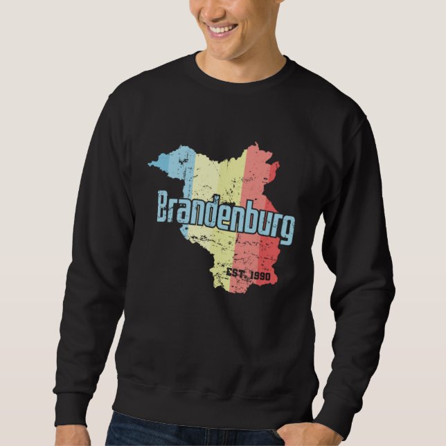 Brandenburg new Federal State Germany Lång Ärmad Tröja (Framsida)