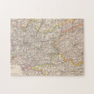 Brandenburg Posen Atlas Karta Pussel