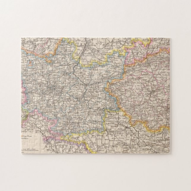 Brandenburg Posen Atlas Karta Pussel (Horisontell)