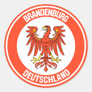 Brandenburg Round Emblem Runt Klistermärke