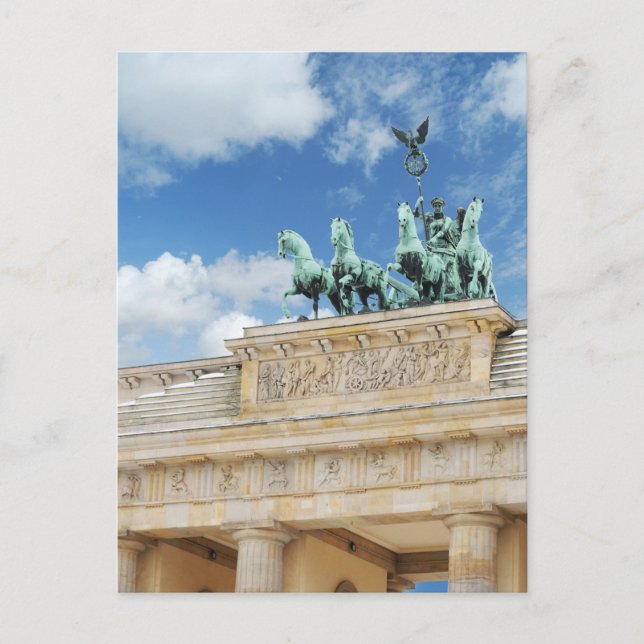 Brandenburg Tor i Berlin, Tyskland Vykort (Framsida)