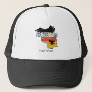 Brandenburg Tyskland Retro State Karta Vintage Keps