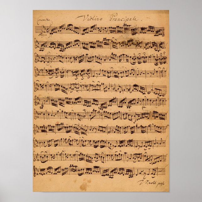 Brandenburger Contos, nr 5 D-Dur, 1721 Poster (Framsidan)