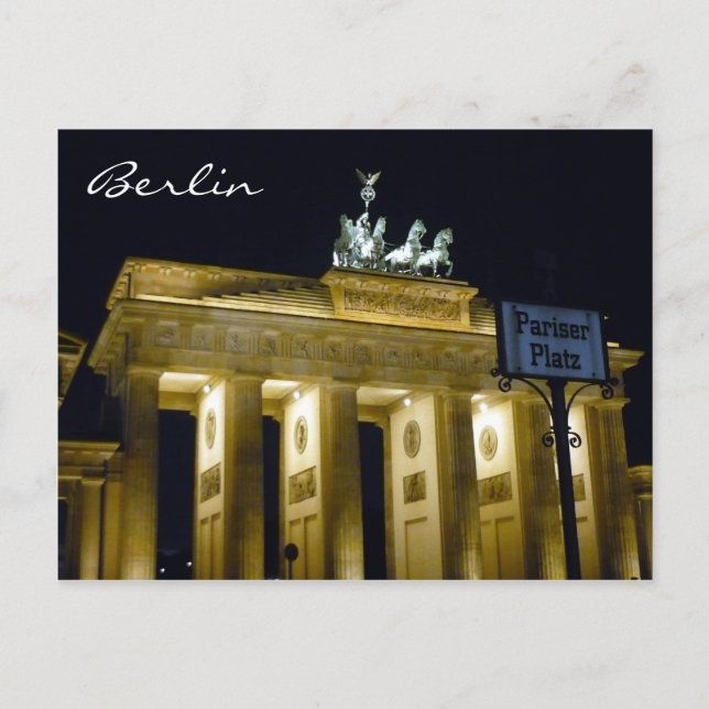 Brandenburger pariser platz vykort (Framsida)