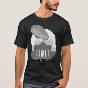 Brandenburger Tor Berlin Tyskland Silhouette Outli T Shirt