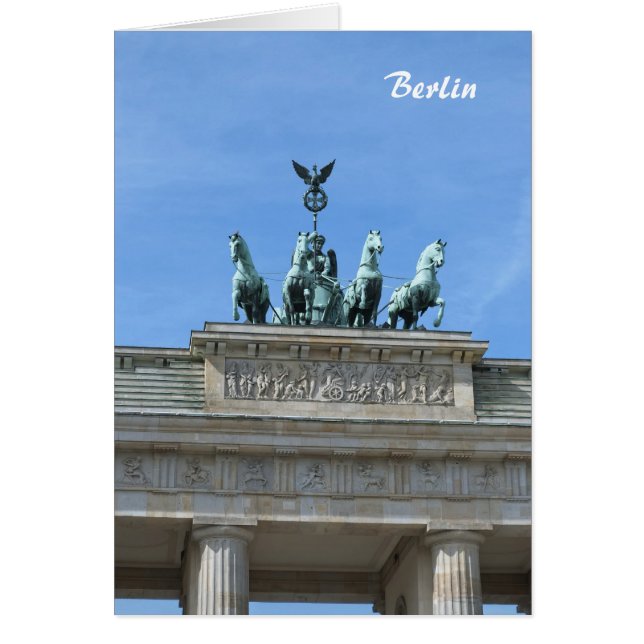 Brandenburgporten Berlin Hälsningskort (Framsidan)