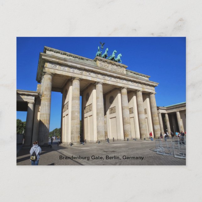 Brandenburgporten, Berlin, Tyskland Vykort (Framsida)
