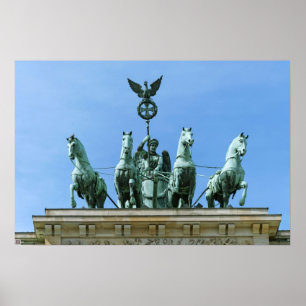 Brandenburgportens Quadriga Berlin Poster