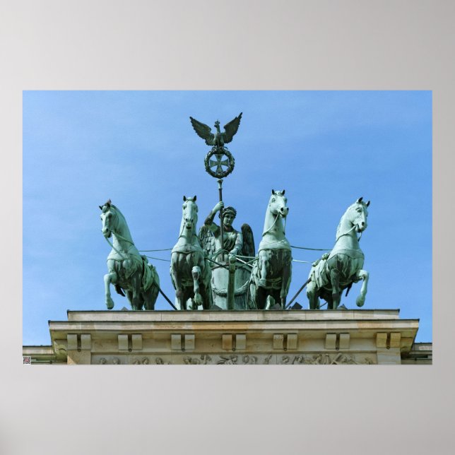 Brandenburgportens Quadriga Berlin Poster (Framsidan)