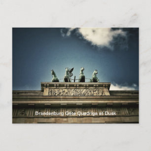 Brandenburgportens Quadriga-vy i Berlin, Tyskland Vykort