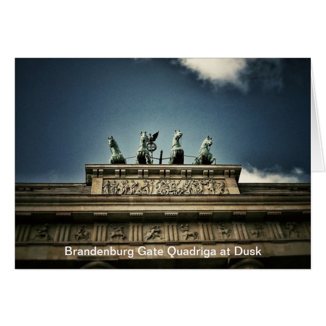 Brandenburgsporten Berlin Födelsedag Hälsningskort (Framsidan Horizontal)