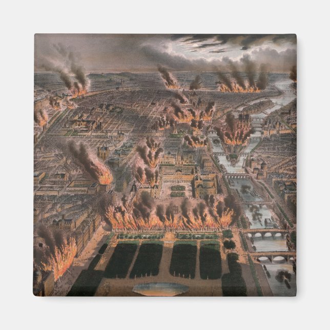 Bränder i Paris den 24-25 maj 1871 Magnet (Framsidan)