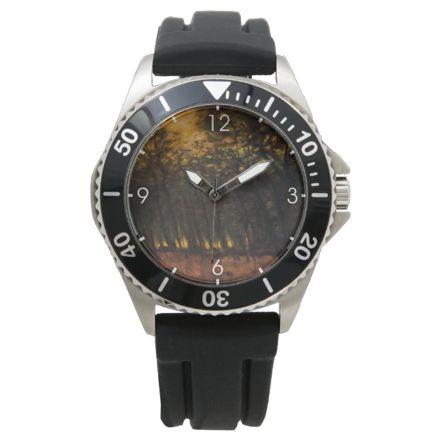 Bränder i skogen (av Laszlo Mednyanszky) Armbandsur (Framsida)