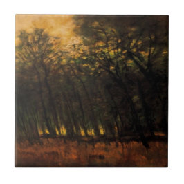 Bränder i skogen (av Laszlo Mednyanszky) Kakelplatta