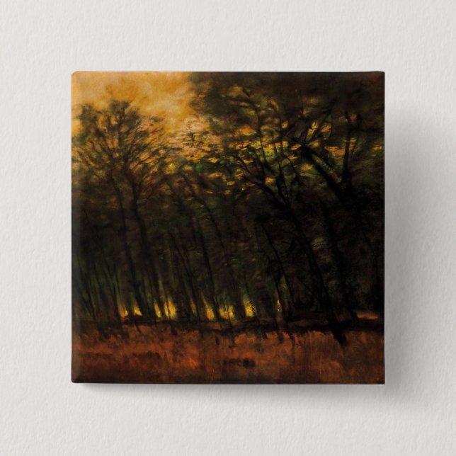 Bränder i skogen (av Laszlo Mednyanszky) Knapp (Framsida)