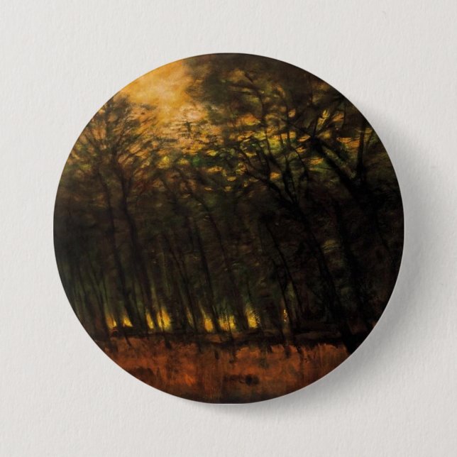 Bränder i skogen (av Laszlo Mednyanszky) Knapp (Framsida)