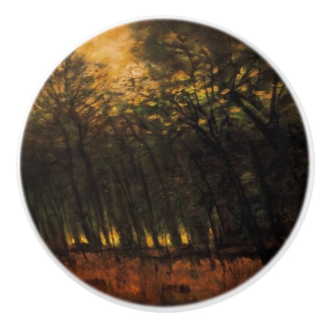 Bränder i skogen (av Laszlo Mednyanszky) Knopp (Framsidan)